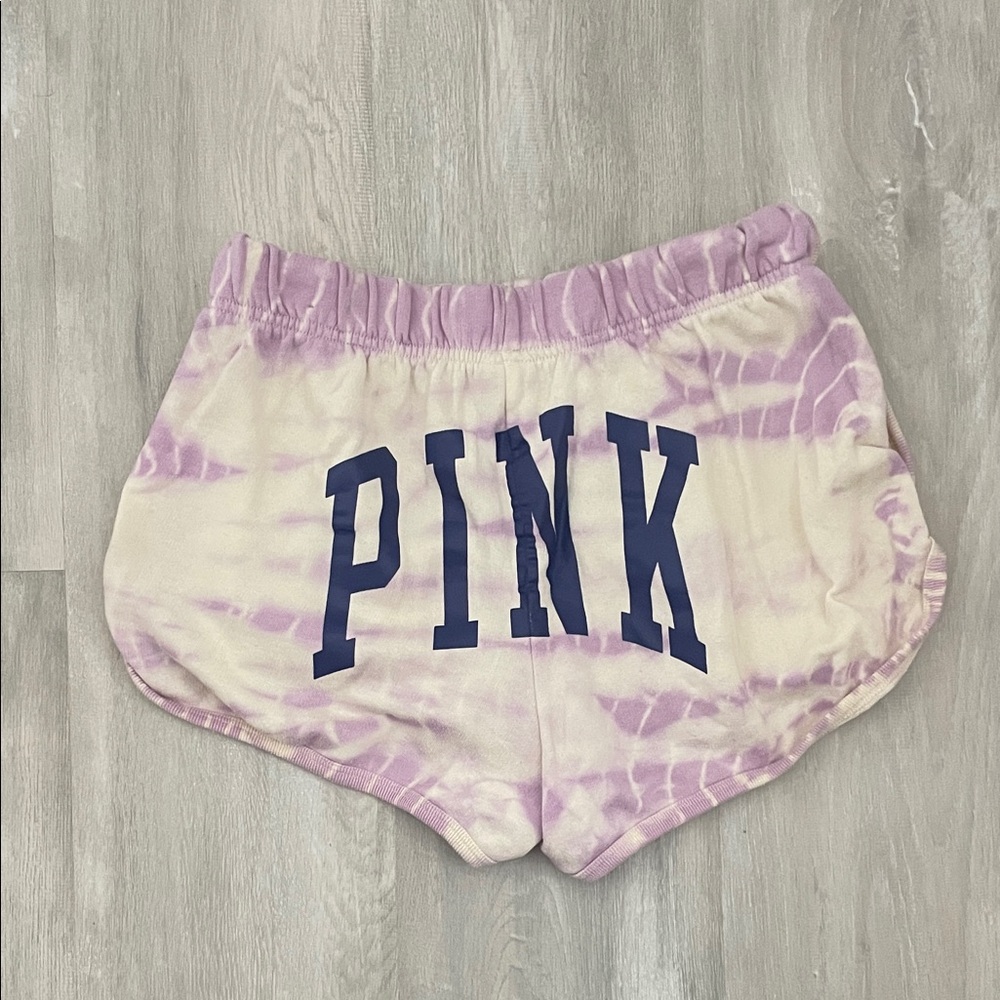PINK Victoria's Secret Purple Tie-Dye Athletic Shorts
